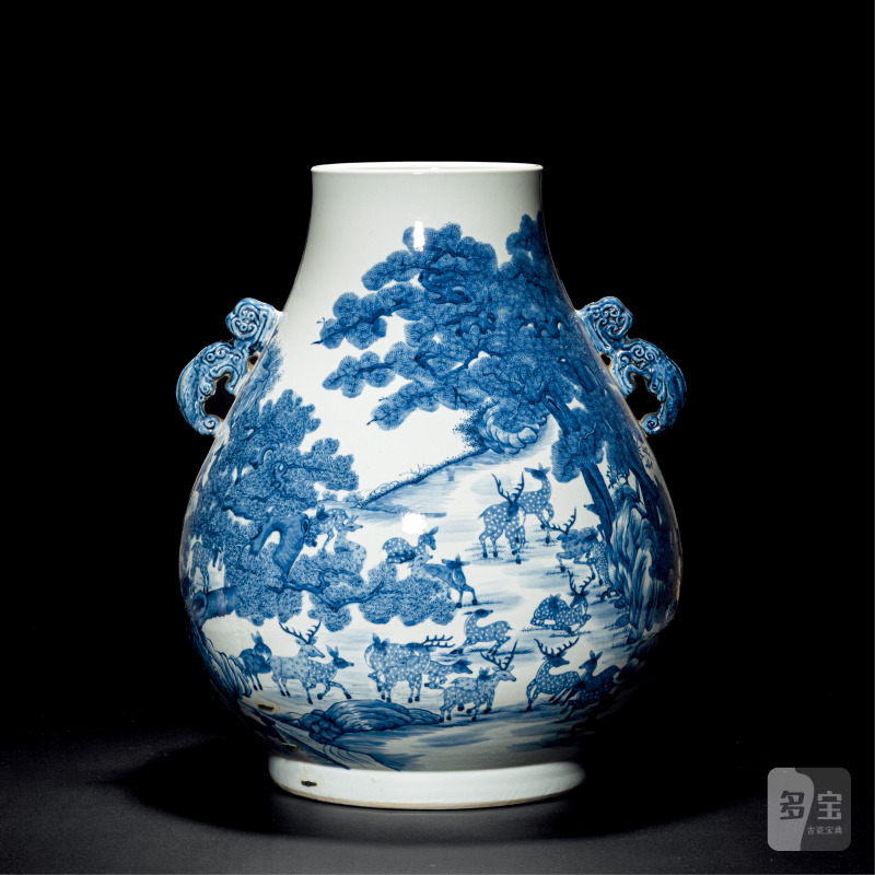 青花百鹿尊